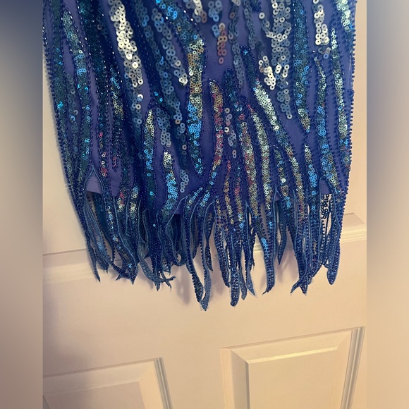 Blue sequin homecoming dress size small - Picture 5 of 6